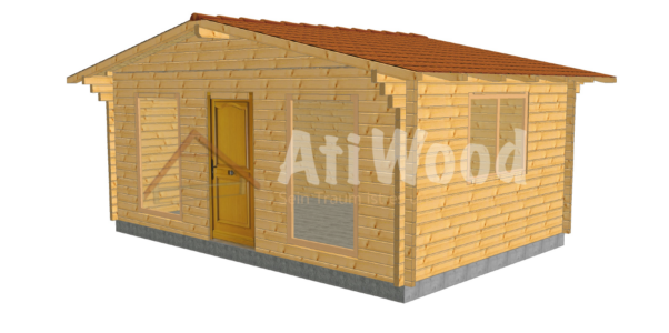 Casa de madera modelo El Hierro vista exterior para vivienda compacta