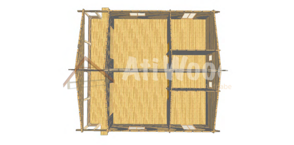 Panel estructural de casa de madera modelo Breña Alta