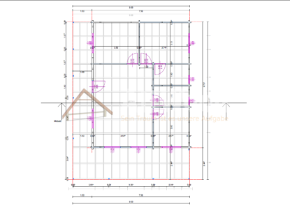Plano de casa de madera modelo La Orotava con distribución orientativa