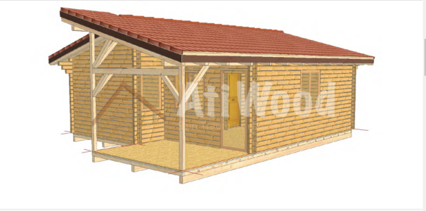 Casa de madera con porche modelo Valença Portugal
