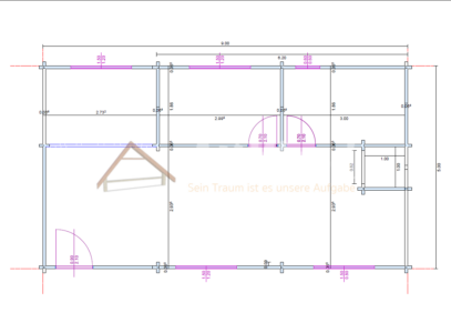 Plano de distribución de casa de madera modelo Maspalomas