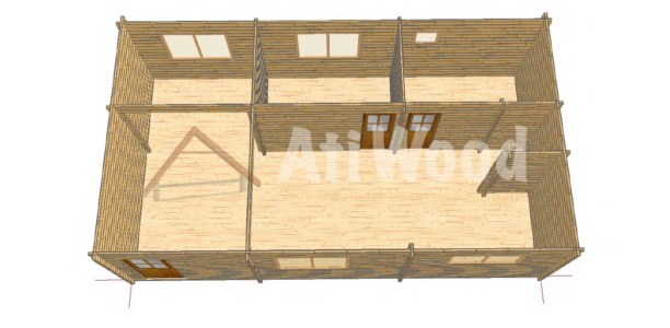Estructura de madera de casa modelo Maspalomas