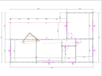 Plano técnico de casa de madera modelo Minho