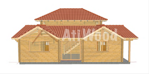 Casa de madera modelo Morro Jable fachada frontal