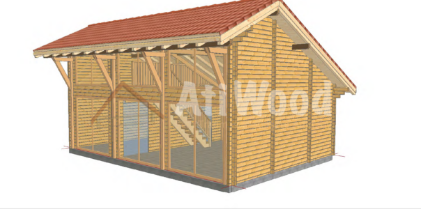 Casa de madera modelo Moya fachada exterior en Gran Canaria