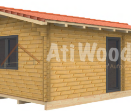 Casa de madera modelo Agaete fachada exterior lateral