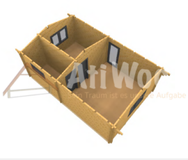 Casa de madera modelo Agaete vista superior de estructura