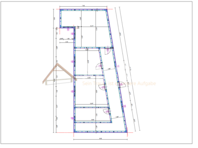 Plano de planta baja de casa de madera modelo Tenerife con distribución interio