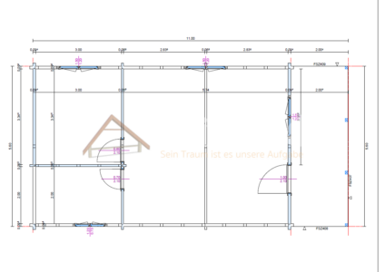 Plano técnico de casa de madera modelo Costa Calma