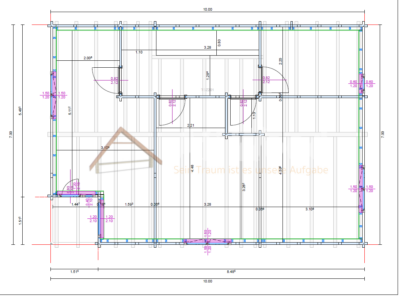Plano de planta de casa de madera modelo Tacoronte