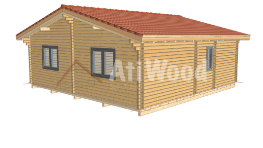 Casa de madera modelo La Palma vista exterior
