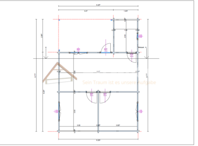 Plano de casa de madera modelo Puerto de la Cruz con distribución orientativa