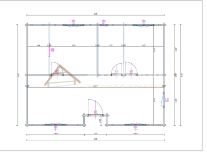 Plano de casa de madera modelo Costa Adeje con distribución interior