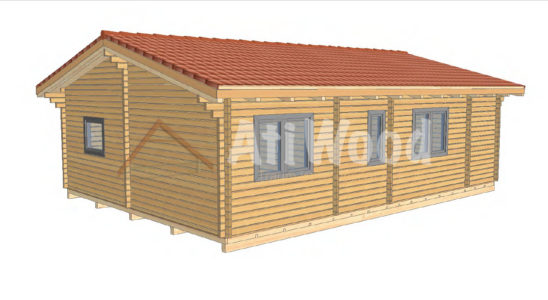 Casa de madera modelo Costa Adeje vista exterior para clima cálido