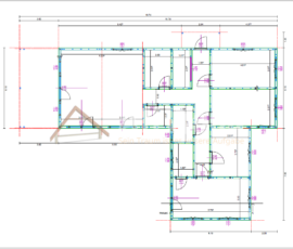 Plano técnico de casa de madera modelo El Sauzal