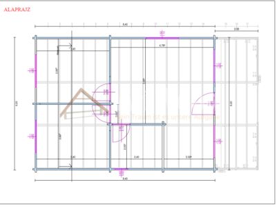 Plano de casa de madera modelo Pontevedra con distribución interior