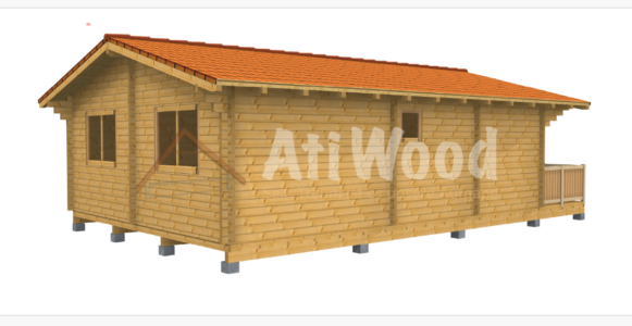 Casa de madera modelo Pontevedra con diseño familiar