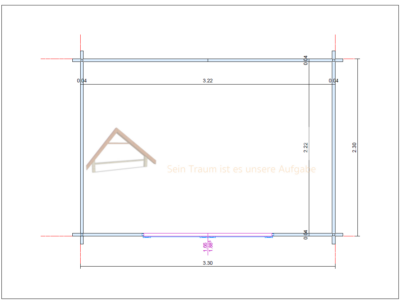 Plano técnico de casa de madera modelo Ajuy