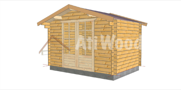 Casa de madera modelo Ajuy versión compacta