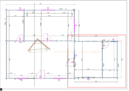 Plano técnico de casa de madera modelo Candelaria