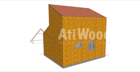 Casa de madera modelo Firgas estructura de madera de dos plantas