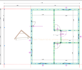Plano de casa de madera modelo Tacoronte con distribución interior