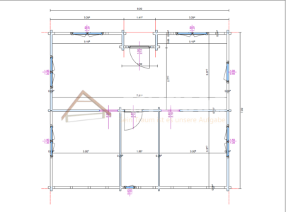 Sección técnica de casa de madera modelo Lajares