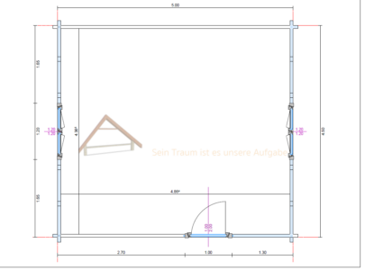 Plano técnico de casa de madera modelo Tindaya