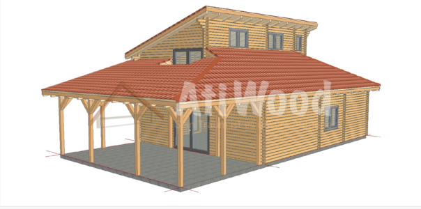 Casa de madera familiar en Valsequillo con cubierta tradicional