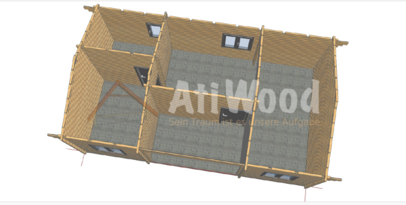 Casa de madera modelo La Orotava estructura exterior para clima de Tenerife