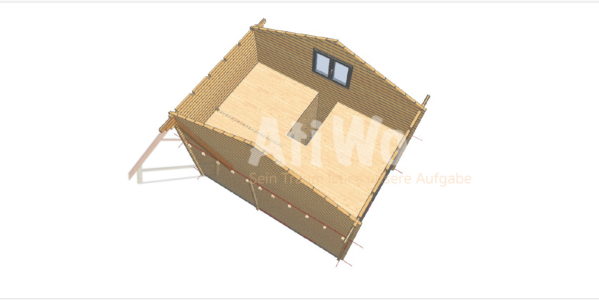 Casa de madera modelo Valleseco estructura de madera de dos plantas