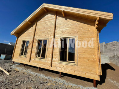 Casa de madera Omayra vista desde el exterior